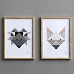 Poster Fox Paintings and prints (Silke Bonde)